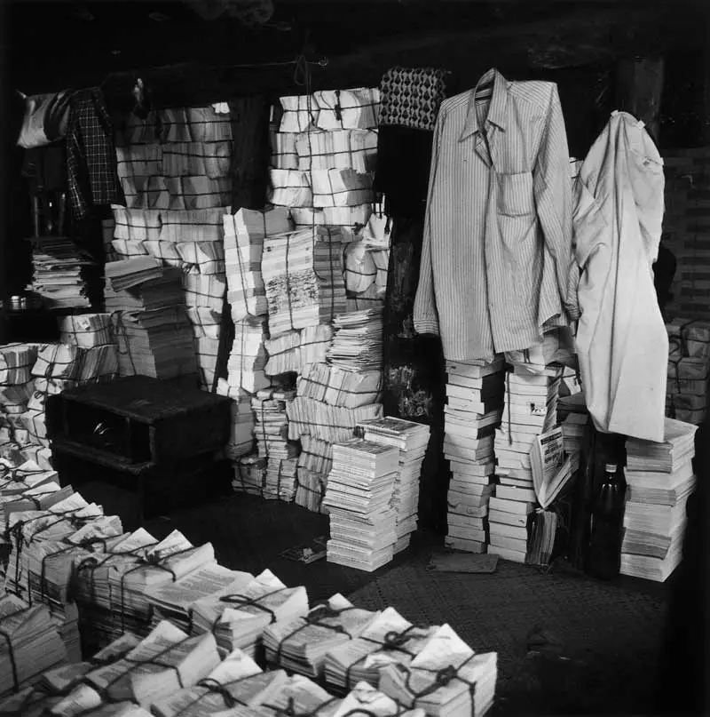 Room with bound paper