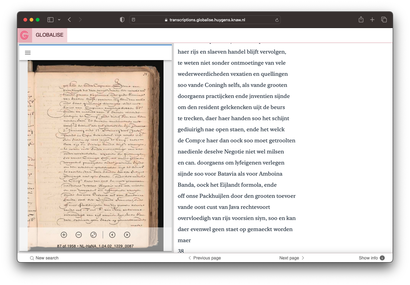 GLOBALISE Transcriptions Viewer